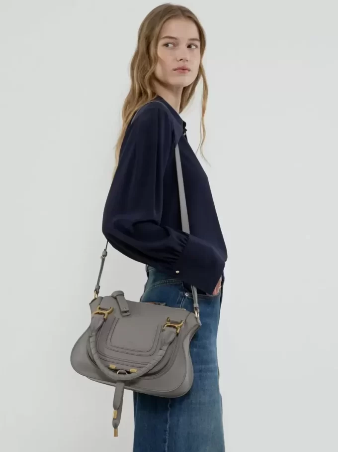 Small Marcie bag in grained leather