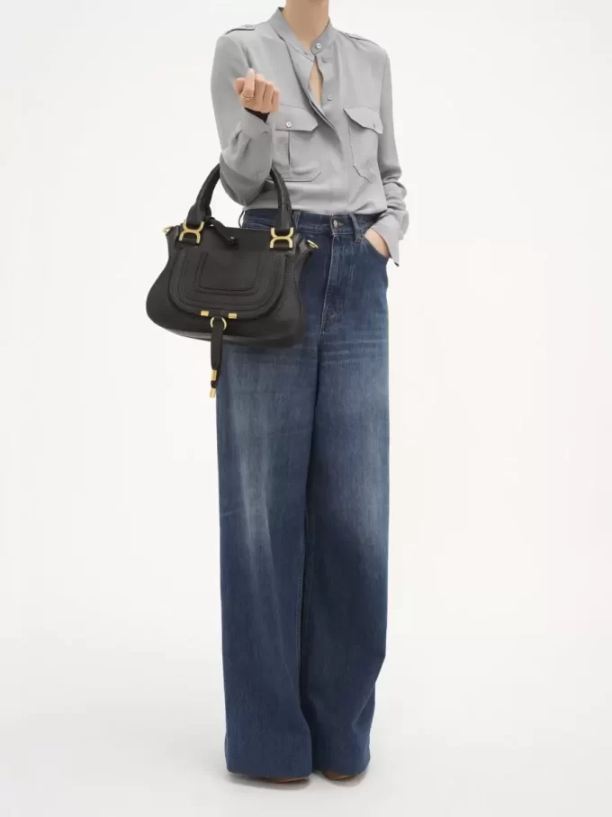 Small Marcie bag in grained leather