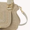 Small Marcie bag in raffia-effect fibers