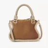 Small Marcie bag in suede leather & shearling