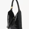 Small Marcie hobo bag in croco-effect leather