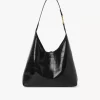 Small Marcie hobo bag in croco-effect leather