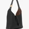 Small Marcie hobo bag in grained leather