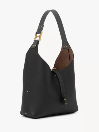 Small Marcie hobo bag in grained leather