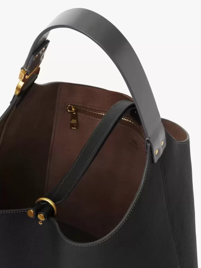 Small Marcie hobo bag in grained leather