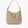 Small Marcie hobo bag in raffia-effect fibers