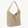 Small Marcie hobo bag in raffia-effect fibers