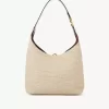 Small Marcie hobo bag in raffia-effect fibers