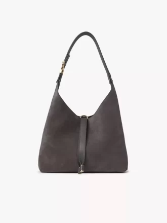 Small Marcie hobo bag in suede leather