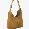 Small Marcie hobo bag in suede leather