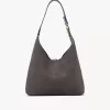 Small Marcie hobo bag in suede leather