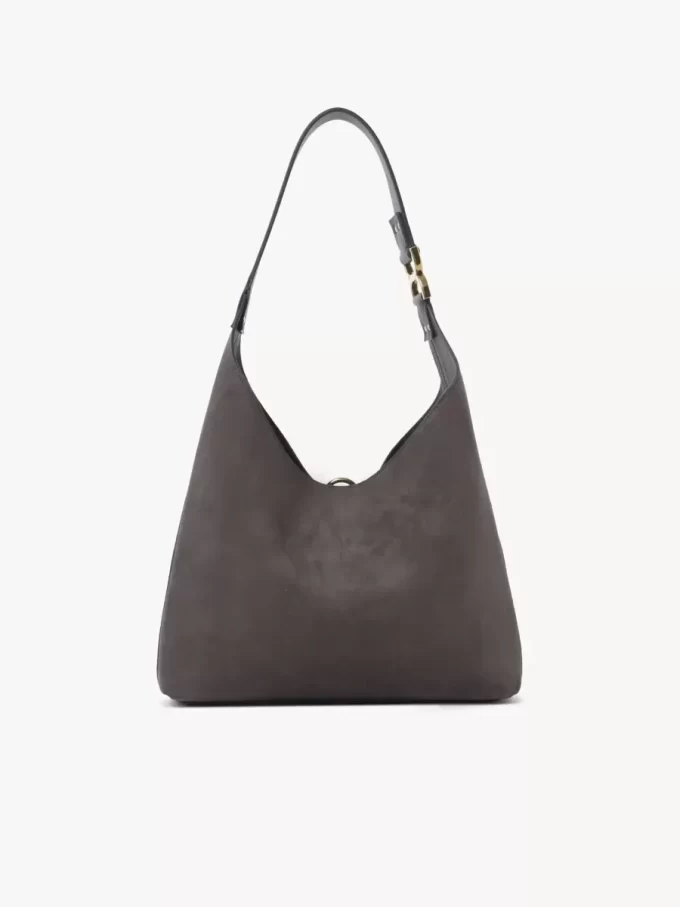 Small Marcie hobo bag in suede leather