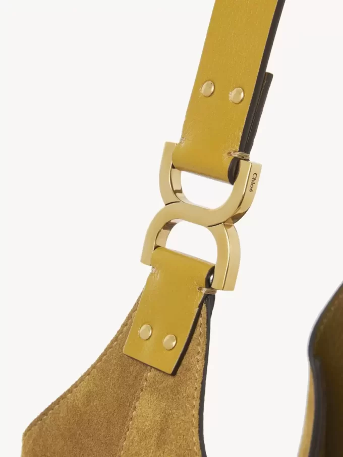 Small Marcie hobo bag in suede leather