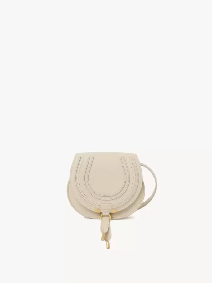 Small Marcie saddle bag in grained leather