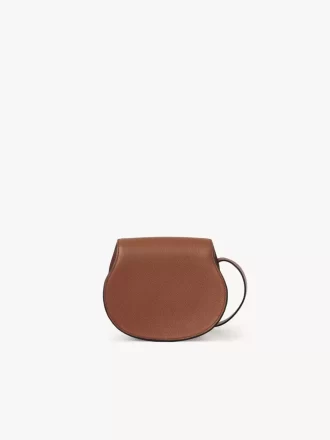 Small Marcie saddle bag in grained leather