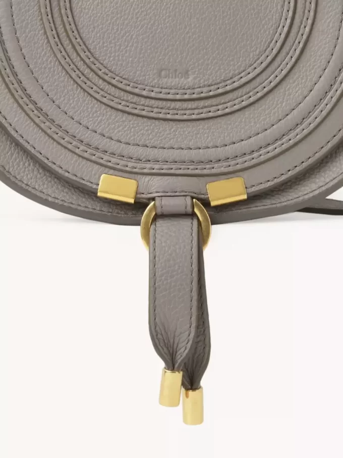 Small Marcie saddle bag in grained leather