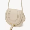 Small Marcie saddle bag in grained leather