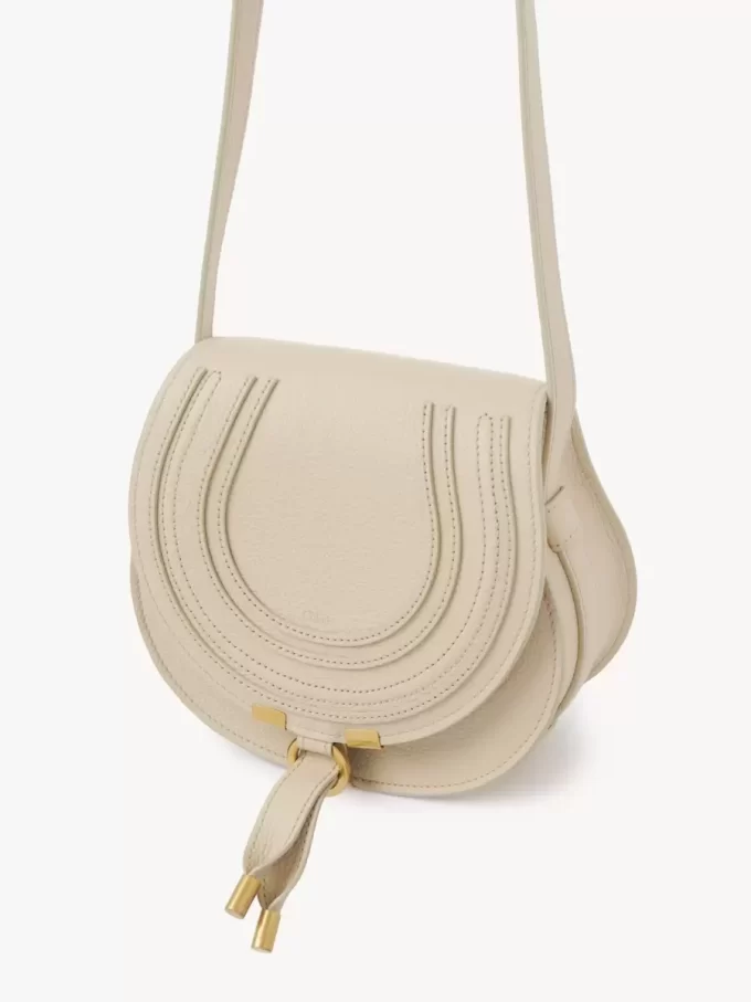 Small Marcie saddle bag in grained leather
