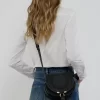 Small Marcie saddle bag in grained leather