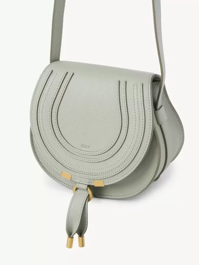 Small Marcie saddle bag in grained leather