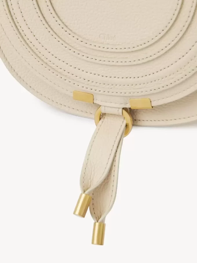 Small Marcie saddle bag in grained leather