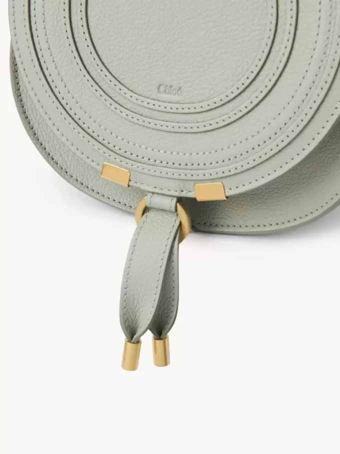 Small Marcie saddle bag in grained leather