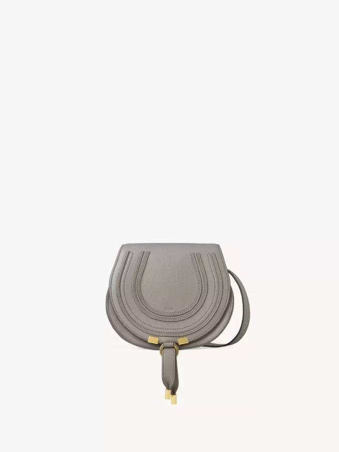 Small Marcie saddle bag in grained leather