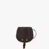 Small Marcie saddle bag in python-effect leather