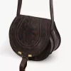 Small Marcie saddle bag in python-effect leather