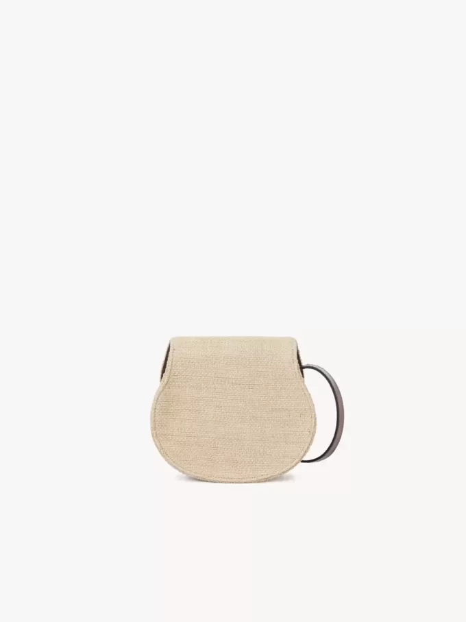 Small Marcie saddle bag in raffia-effect fibers