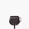 Small Marcie saddle bag in shiny leather