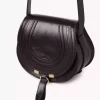 Small Marcie saddle bag in shiny leather