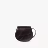 Small Marcie saddle bag in shiny leather