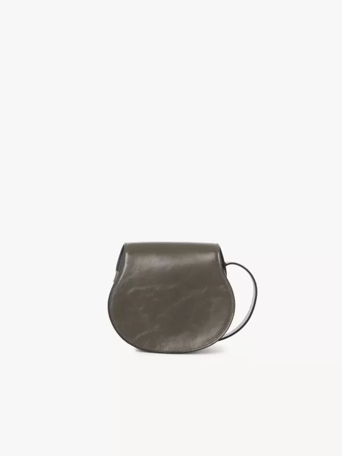 Small Marcie saddle bag in shiny leather