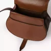 Small Marcie saddle bag in shiny leather