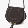 Small Marcie saddle bag in suede leather