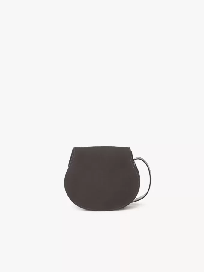 Small Marcie saddle bag in suede leather