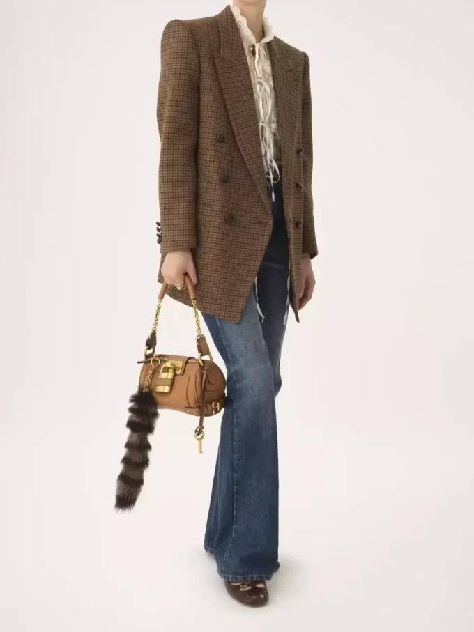 Small Paddington chain bag in grained leather