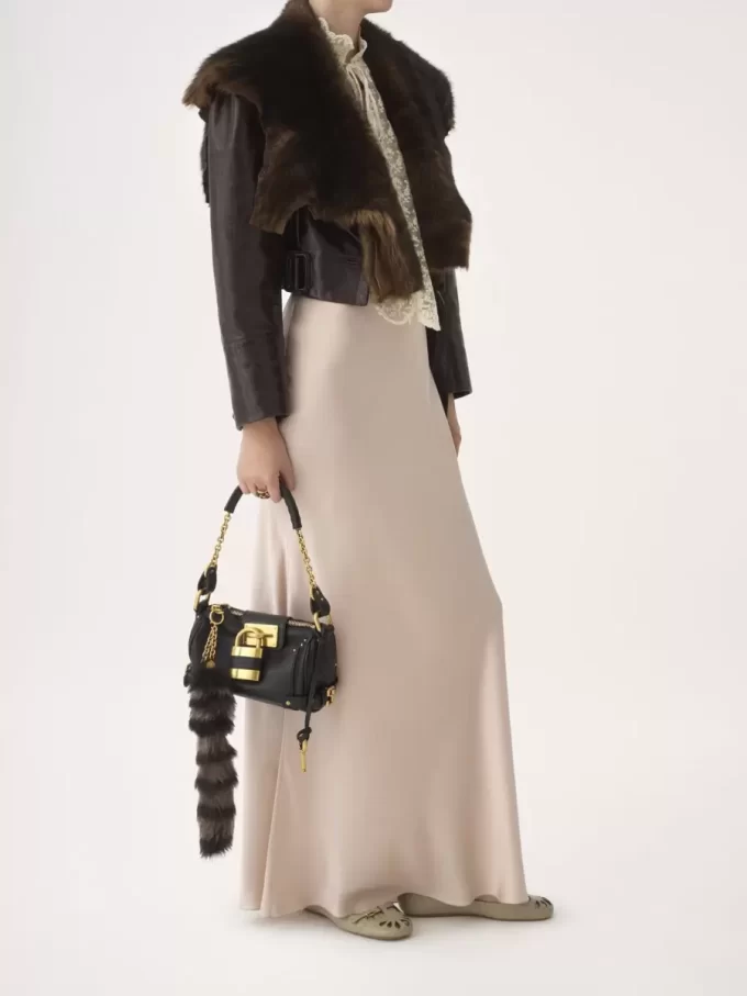 Small Paddington chain bag in grained leather