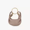 Small Snake Bracelet Hobo bag in grained leather