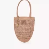 Small Summer Banana tote bag in raffia