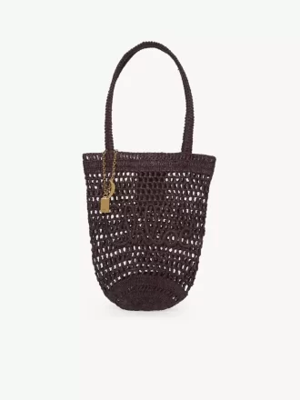 Small Summer Banana tote bag in raffia
