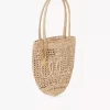 Small Summer Banana tote bag in raffia