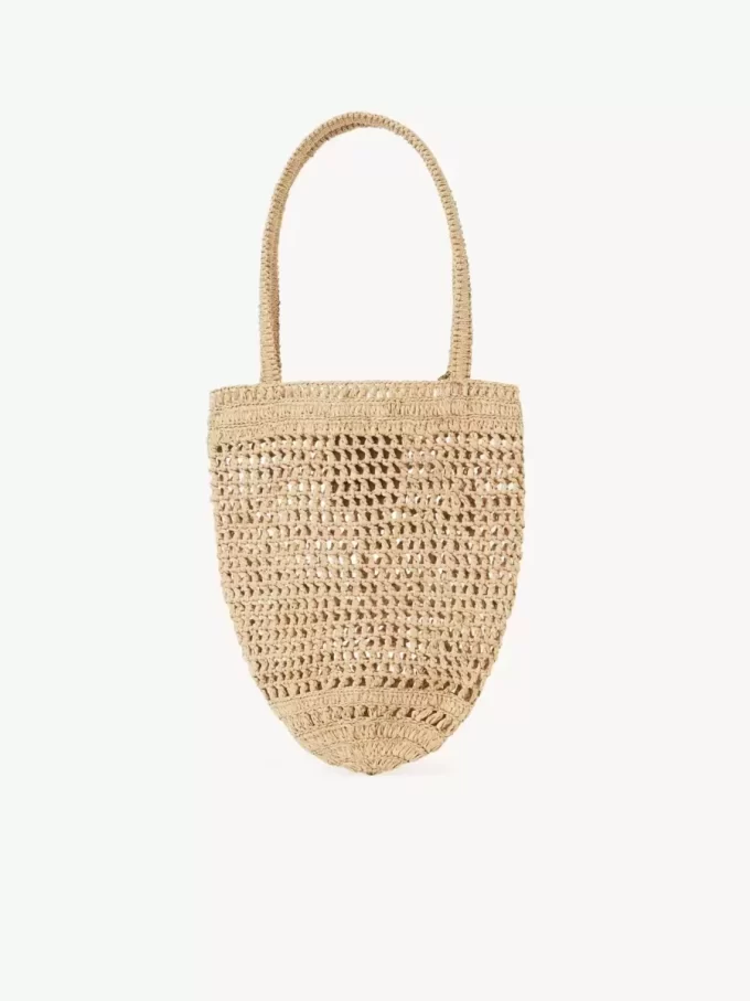Small Summer Banana tote bag in raffia