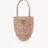 Small Summer Banana tote bag in raffia