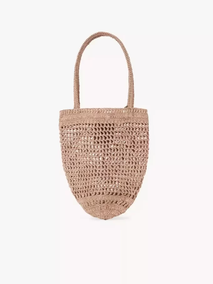 Small Summer Banana tote bag in raffia