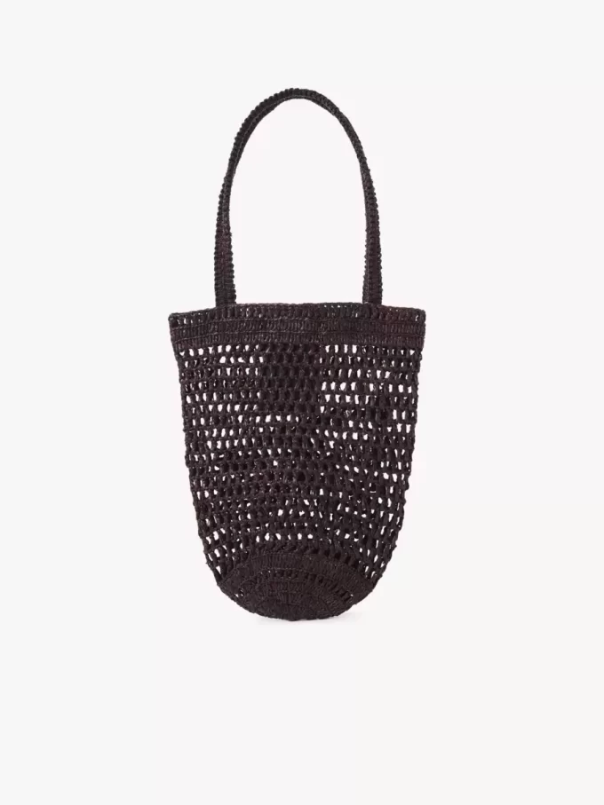 Small Summer Banana tote bag in raffia
