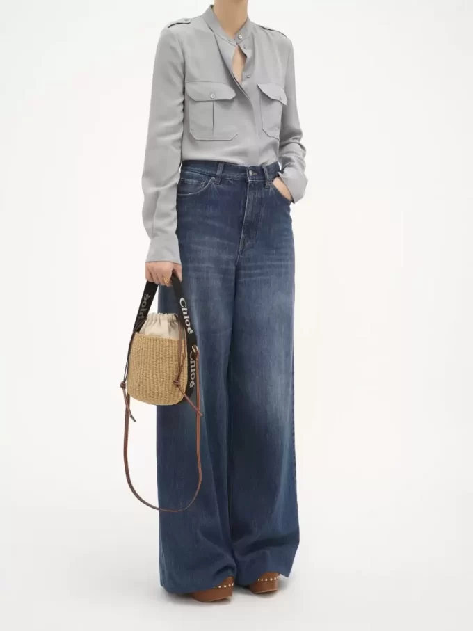 Small Woody basket in natural fibers