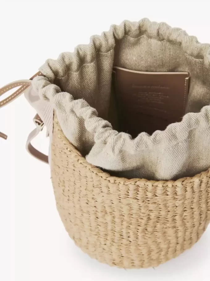 Small Woody basket in natural fibers