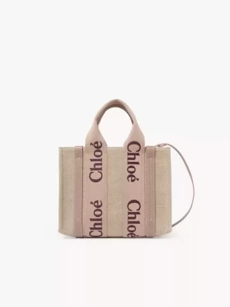 Small Woody tote bag in linen